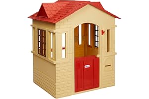 Little tikes Cape Cottage Playhouse with Working Doors, Windows, and Shutters - Tan