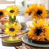 Touloube Sunflower Glass Dome LED Gift for Women Mothers Day Birthday view 8