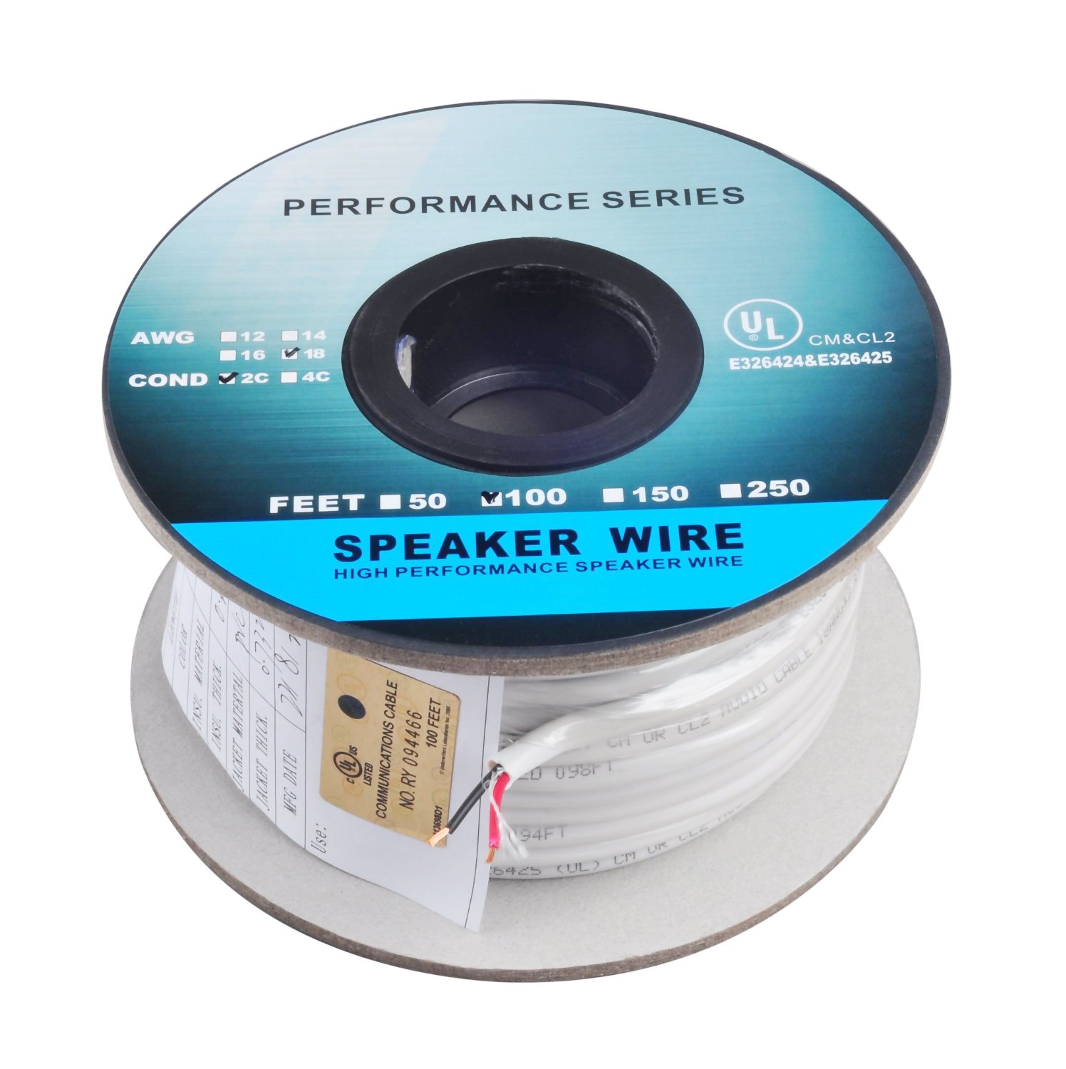 Buy C&E 16AWG Enhanced Loud Oxygen-Free Bare Copper Speaker Wire ...