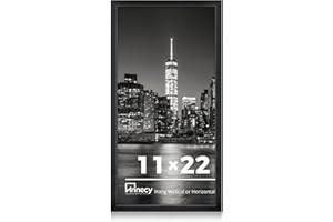 Annecy 11x22 Picture Frame Black（1 Pack）, 11 x 22 Newspaper Picture Frame for Wall or Desktop Decoration, Classic Black Minimalist Style Suitable for Decorating Houses, Offices, Hotels