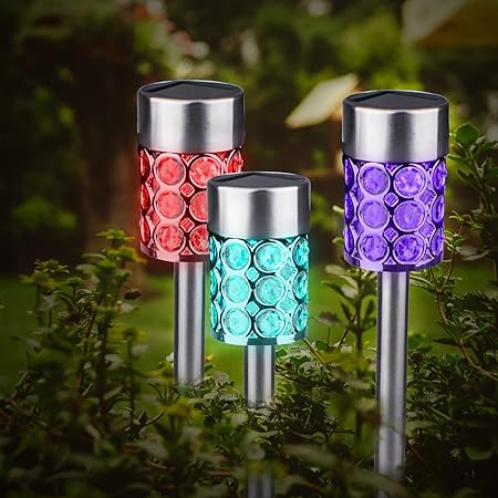 Amazon Com Lampelc Solar Backyard Lights 4 Pack 7 Color