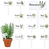 JarThenaAMCS 24Pcs Acrylic Plant Label Signs 12 Styles T-Type Herb Garden Markers Waterproof Reusable Plant Stake Tags with Names for Spring Summer Nursery Indoor Outdoor Garden Decoration