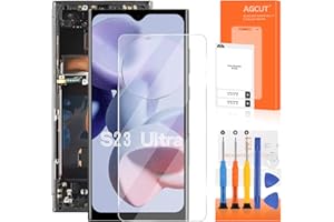 AGCUT OLED for Samsung Galaxy S23 Ultra Screen Replacement for Display Samsung S23 Ultra LCD S918B S918U LCD Digitizer Touch Assembly with Frame(Support Fingerprint,US Version)