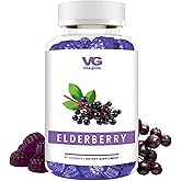 VITA GLOBE Elderberry Gummies with Vitamin C & Zinc – Daily Supplement for Immune Support & Wellness | Elderberry Extract with Antioxidants in a Delicious Berry Flavor | 120 Count (Pack of 1)