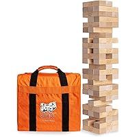 Jenga Giant - Hardwood Blocks - Stacks to Over 4 Feet - Officially Licensed - JS6