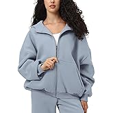 FAIABLE Womens Zip Up Hoodies with Pockets Oversized Sweatshirt Winter Long Sleeve Jackets Fleece Fall Outfits 2025