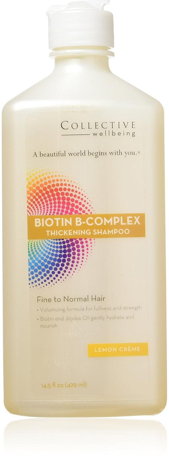 Collective Wellbeing Biotin B-Complex Thickening Shampoo, Lemon, 14.5 Fluid Ounce
