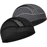 Skull Cap Helmet Liner Beanie, Cooling Mesh Cycling Running Hat for Men Women, Fits Under Helmets