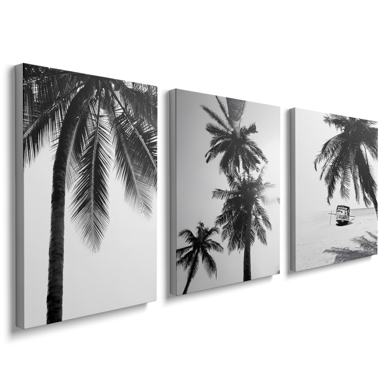 prinfantasy Canvas Black and White Wall Art - Pictures Plant Prints Home Decor Framed Ready to Hang YH1408