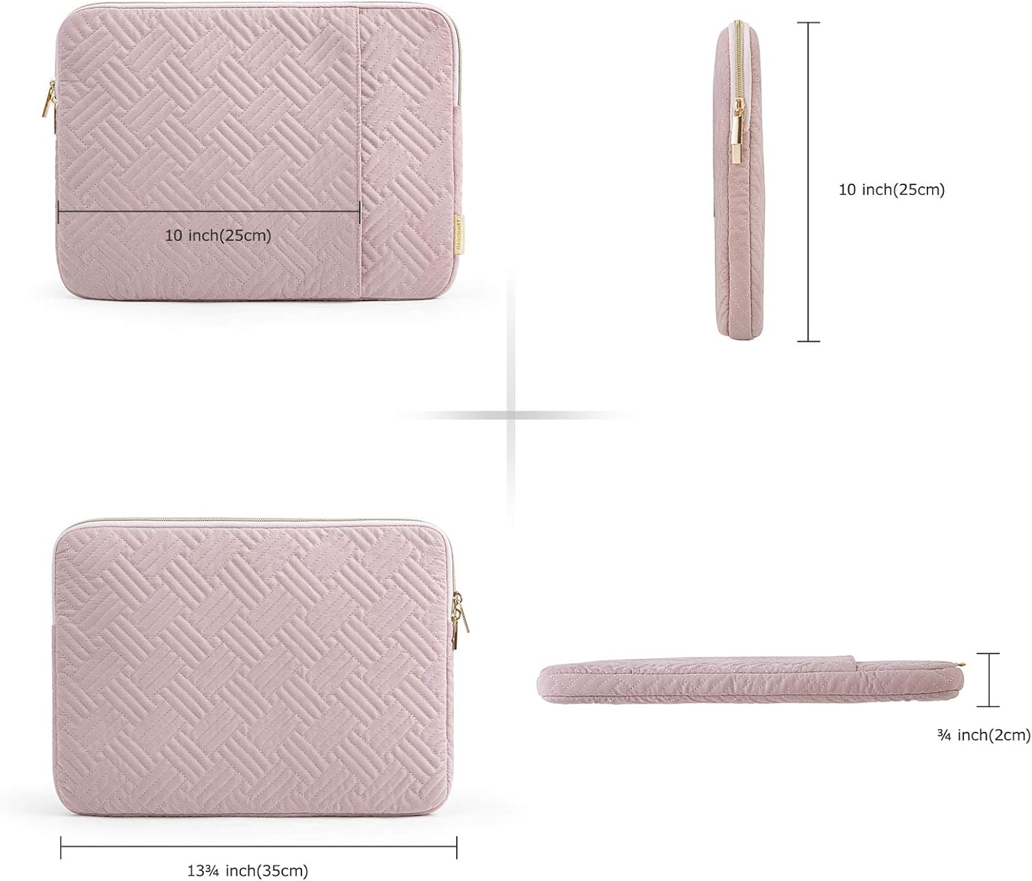 BAGSMART Laptop Sleeve Bag 13.3 Inch Laptop Case 13 Inch Computer Water Repellent Cover with Pocket,Pink: Computers & Accessories