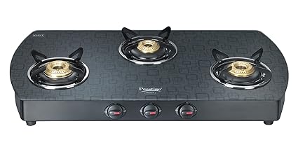 Prestige Premia GTS 3L (D) Glass Top Stove, Black