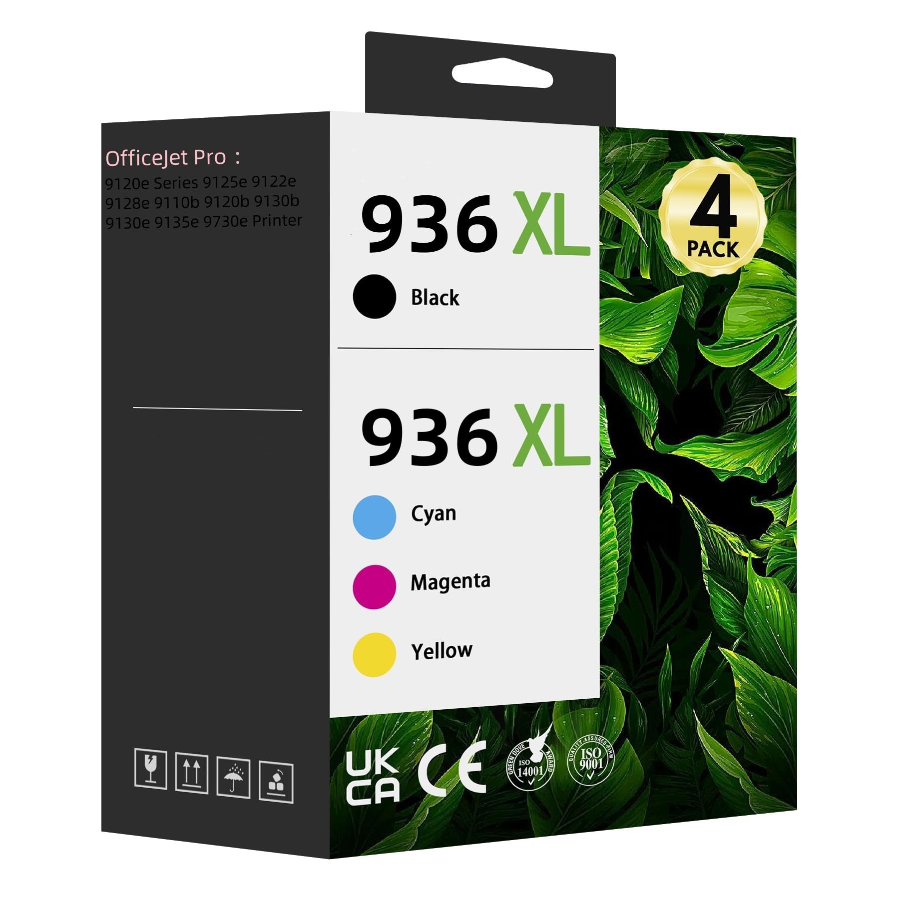 Photo 1 of 936 936XL Ink Cartridges Combo Pack?HP 936e 936 Ink Cartridges for HP OfficeJet Pro 9120e 9122e 9128e 9125e 9730e 9130 9135e 9110b 9120b 9130b 9130e Printers(4 Packs)