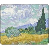 Cayiibe Van Gogh Mouse Pad Small Rectangle Gaming Mousepad Square Desk Mat Stitched Edges 10 X 12 Inch for Home Office