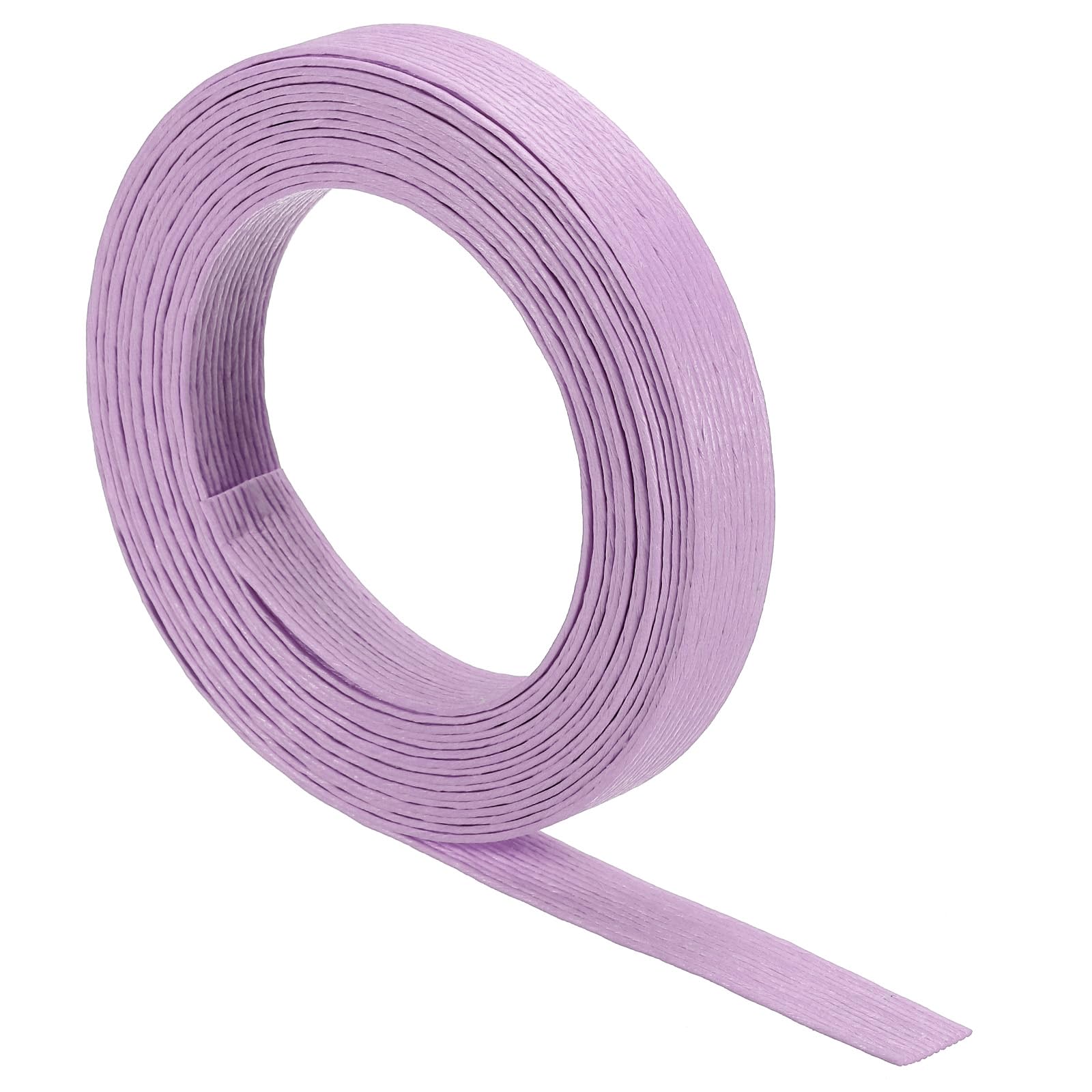 PATIKIL 5.4 Yards x 0.6" Paper Rattan Weaving Cane, 12-Ply Paper Rattan Weave Basket Weaving Supplies for DIY Rattan Woven Making, Light Purple