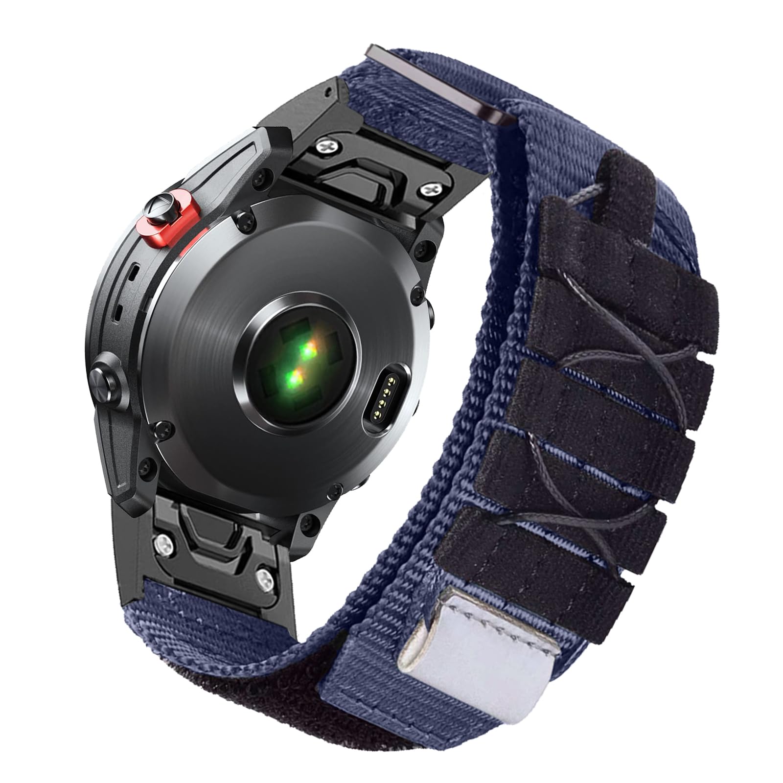 SumRioo 22 mm QuickFit Strap for Garmin Fenix E/Fenix 8 47 mm/7/7 Pro/7 Pro Solar/6/6 Pro/5/5 Plus, Nylon Band for Garmin Epix 2, Instinct/Instinct 2 Solar, Forerunner 965/955/945/935, Blue