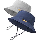 Baby Sun Hat Kids Summer UPF 50+ Toddler Bucket Hat Wide Brim Adjustable Beach Hats for Boys Girls Age 0-6 Years