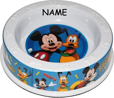 Hundefress Gamelle Chat Gamelle Incl Nom Disney Mickey Mouse En Melamine O 23 Cm Antiderapant Avec