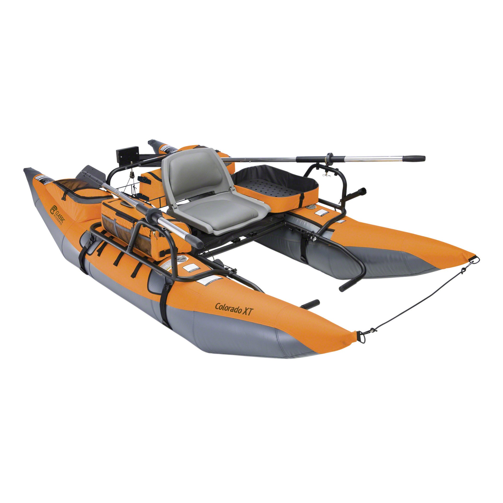 Classic Accessories Colorado XT Inflatable Pontoon Boat With Transport Wheel & Motor Mount