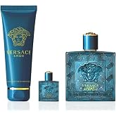 Versace Eros Parfum 3- Piece Gift Set for Men, (3.4 Oz Parfum Spray + 5.0 Oz Shower Gel + 0.16oz/5 Ml Parfum Spray)