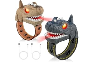 cxjoigxi Dinosaur Walkie Talkies for Kids Rechargeable, Wrist Walkie Talkie with Flashlight, Outdoor Adventure Camping Toys, T-Rex Dino Toy Birthday Gifts for Boys Girls Age 4 5 6 7 8 9 10 Years Old