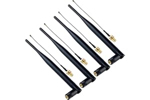 Wishiot 4pcs 915Mhz Lora Antenna 5DBi Gain Omni-Directional SMA Male + IPEX 1 10cm Cable for Meshtastic Devices LoRa Board Lo