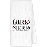 JINYO Bird Nerd Kitchen Towels, 16x24 Inch, Gifts for Birds Lovers Women Hand Towels for Bathroom Kitchen Decor, Bird Watcher Gifts Decorative Dish Tea Towels