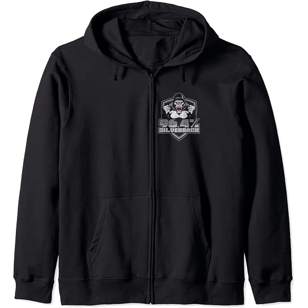 Sweat à Capuche Silverback Gorilla 96,4% - Vêtement De Gym Et Musculation - Homme Et Femme