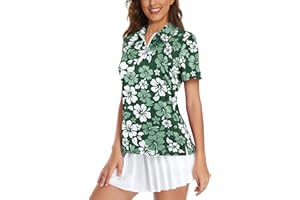 Viracy Womens Golf Shirt UPF50+ Sun Protection Short Sleeve 1/4 Zip Up Polo Workout Tops Fast Dry Fit Moisture Wicking