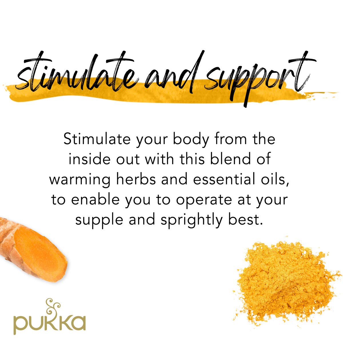 Pukka Herbs Turmeric Active, Organic Herbal Tea With Ginger & Galangal (3 Pack, 60 Tea Bags) : Grocery & Gourmet Food