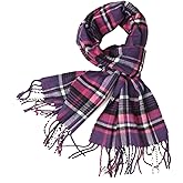 TZ Promise Men Women Tartan Plaid Cashmere Feel Classic Soft Warm Winter Scarf For Cold Weather