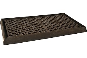 UltraTech 2350 Polyethylene Ultra-Containment Tray with Grating, 14 Gallon Containment Capacity, 5 Year Warranty, Black