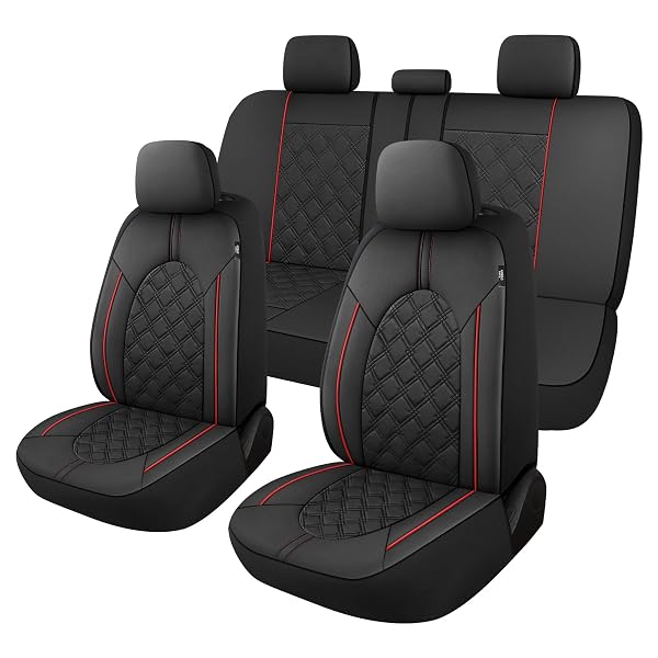 YGL LUXURY PU LEATHER CAR SEAT COVERS FULL...