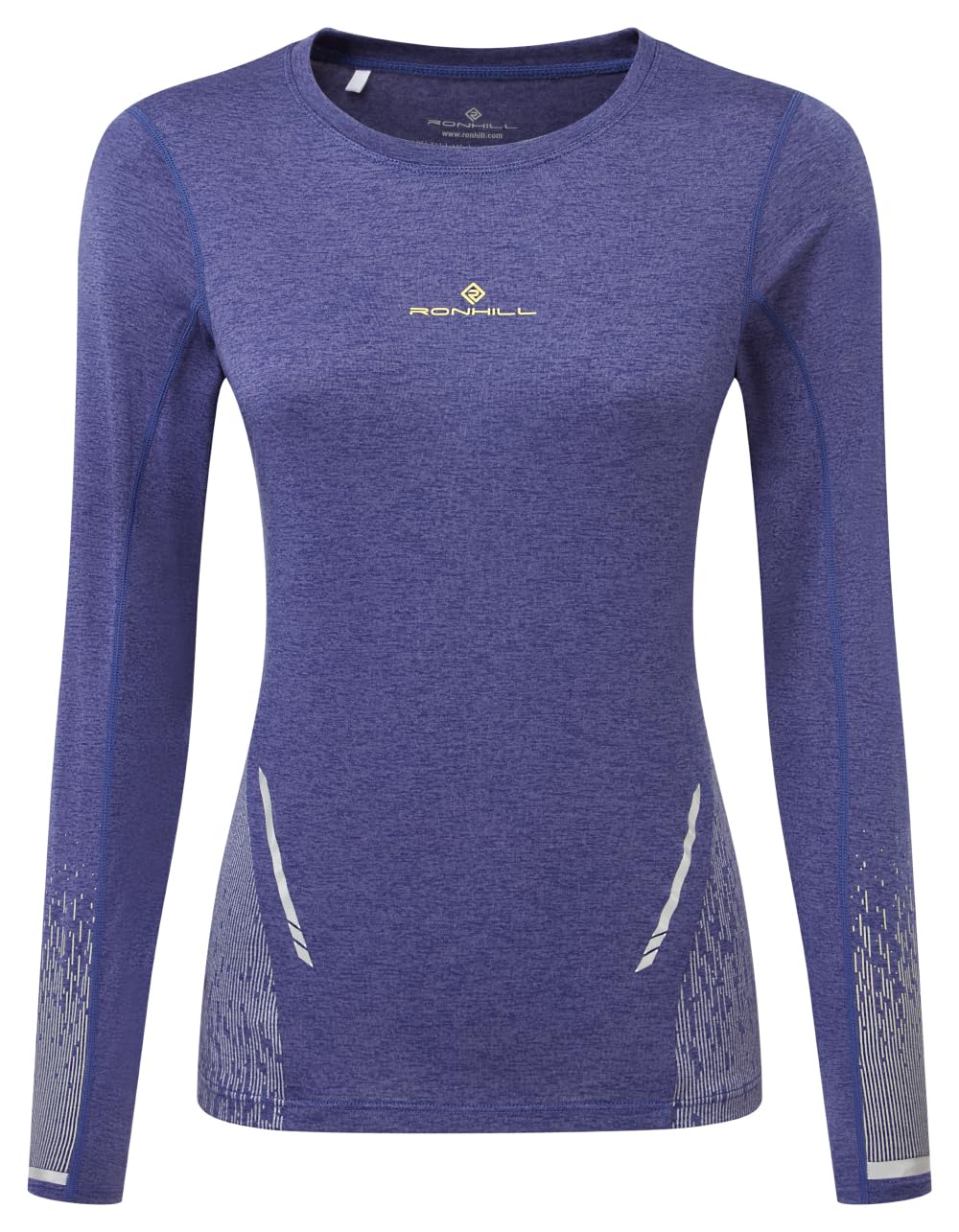 RONHILL Running, Wmn's Tech Reflect L/S Tee, Deep Ocean/Reflect, 10