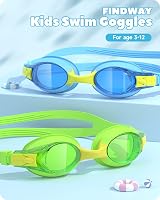 Findway Kids Swimming Goggles Anti Fog 3-14 Years Silicone Leakproof view 2