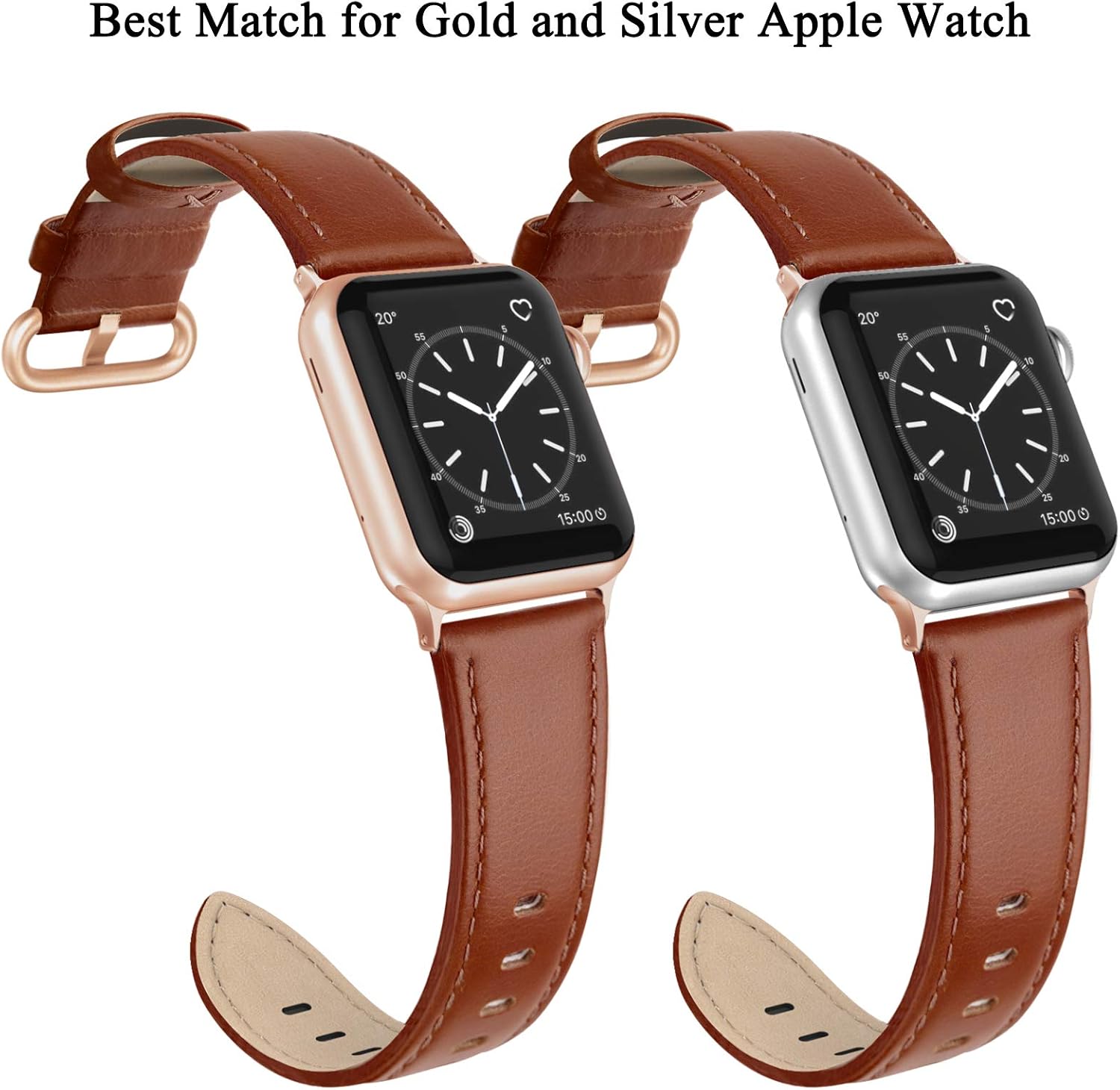 SWEES Leather Strap Compatible for iWatch Band 38mm 40mm - Image 3