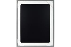 Prinz Reclaimed 16 x 20 Crosshatch Wood Frame Chalkboard, Gray/White