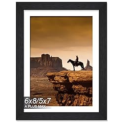 A PLUS MAX 6x8 Picture Frame, Engineered Wood Frame