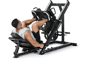 GarveeLife Leg Press Hack Squat Machine Combo, Leg Press Machines for Home Gym with Linear Bearing & Solid Steel Pipe, Band P