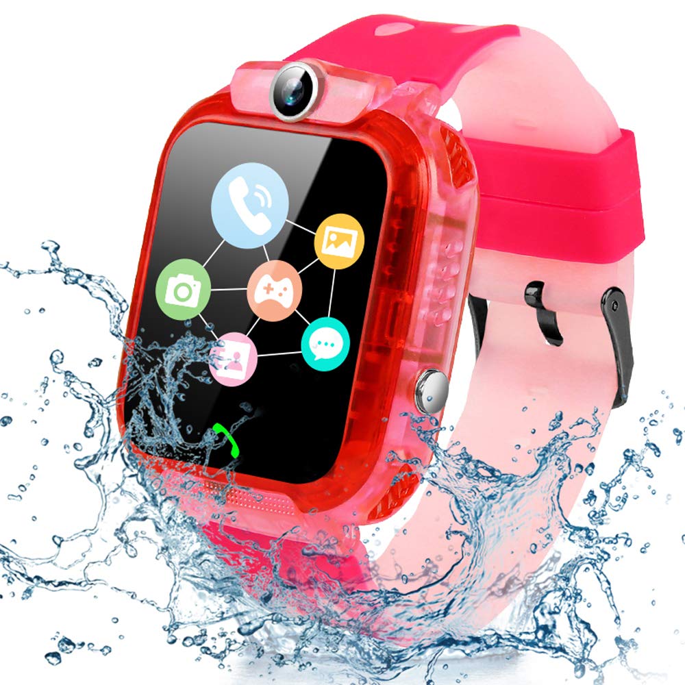 Smartwatch for Kids LBS GPS Tracker IP68 Waterproof Smart Watches Boys Girls Toys Phone SOS Digital Camera Children Games age 3-12 Years Old Birthday