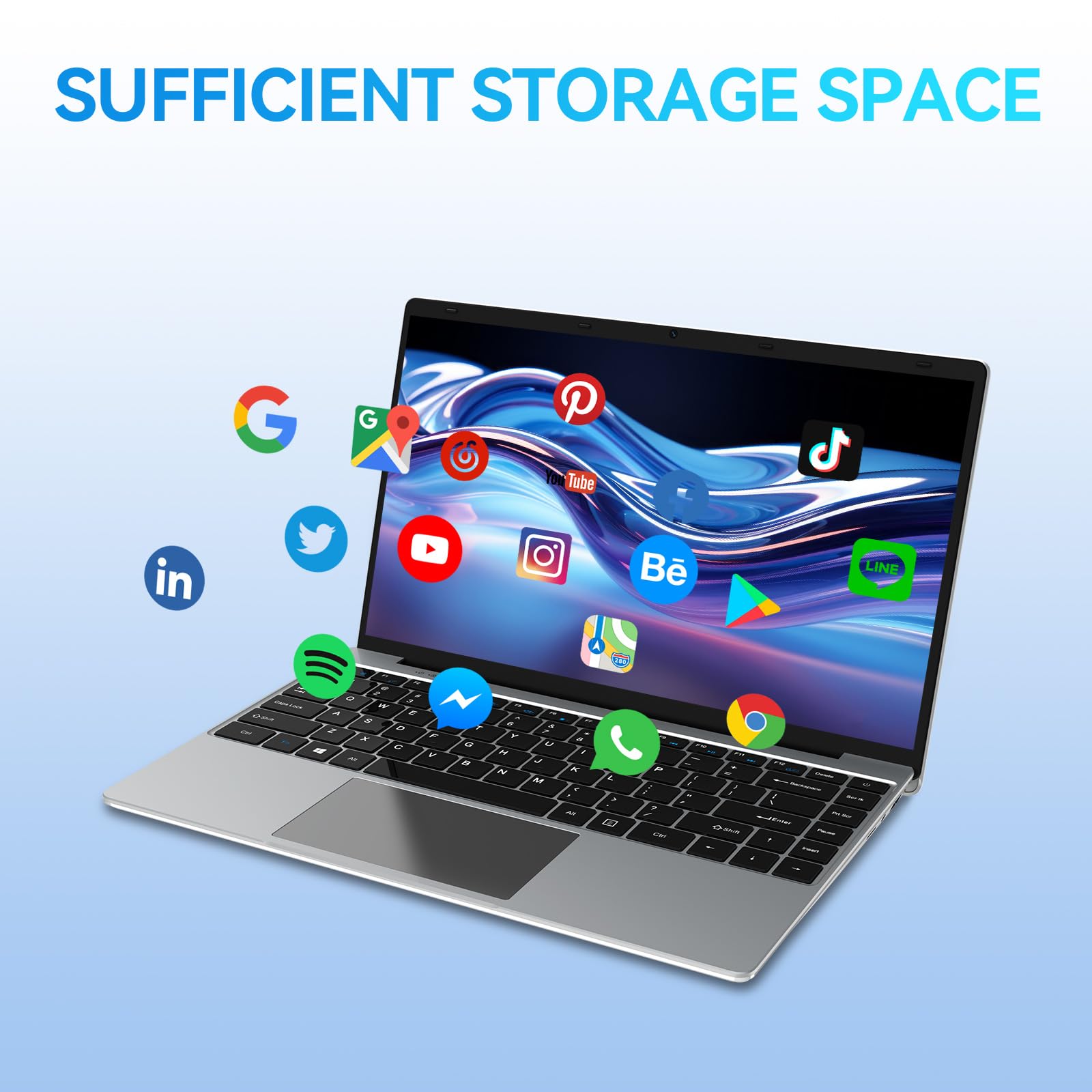 Gezoon 14 Inch Laptop Computer, 8GB RAM 256GB SSD, Intel Celeron N4020C Processors(up to 2.8GHz), Windows 11 Pro Laptop, FHD 1920 x 1080, Work and Students laptops, Light&Thin 180 Angle Opening
