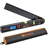 Neoteck Aluminum Digital Angle Finder Protractor 225° 16 inch Backlit LCD Digital with Horizontal and Vertical Bubble - Black