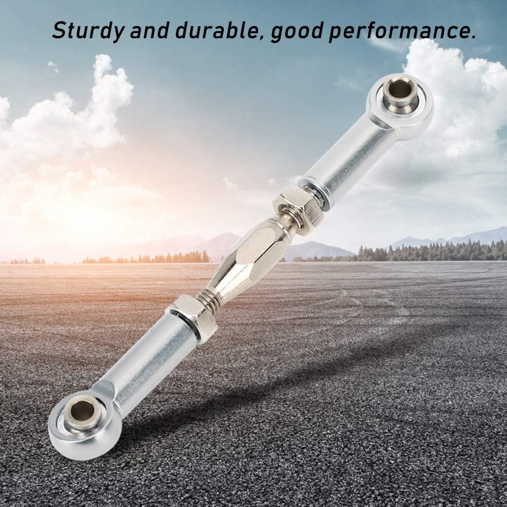 Tbest RC Pull Rod, 6Pcs Adjustable Servo Links Tie Rod Aluminum Alloy Turnbuckle Rod Linkage Set for RC Hobby Car Model(Silver),Small - Image 3