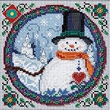 Mill Hill Jim Shore Southern Snowman Counted Cross Stitch Kit, 5-Inch x 5-Inch