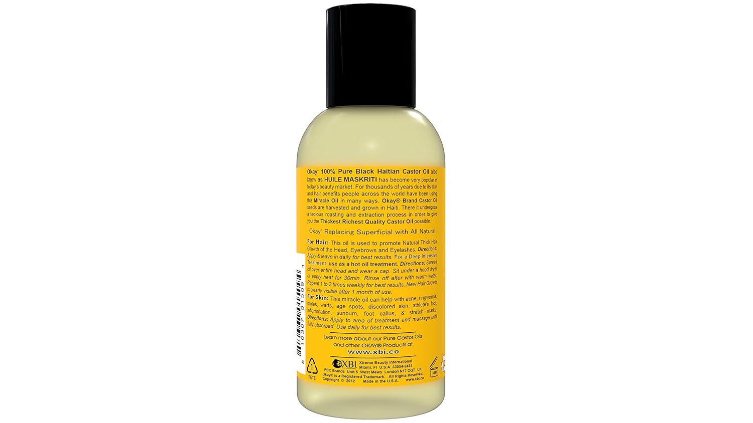 Buy Okay Haitian Castor Oil Black 4 Ounce Online At Low Prices