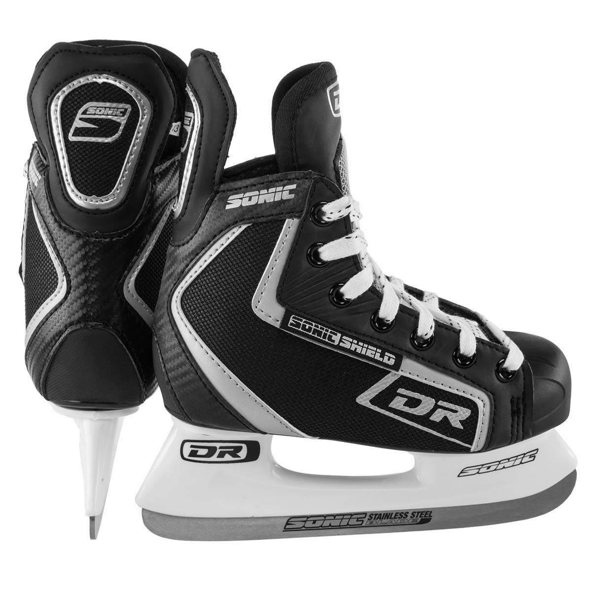 DR Sports Sonic Shield Boys Ice Hockey Skates for Kids Stainless Steel