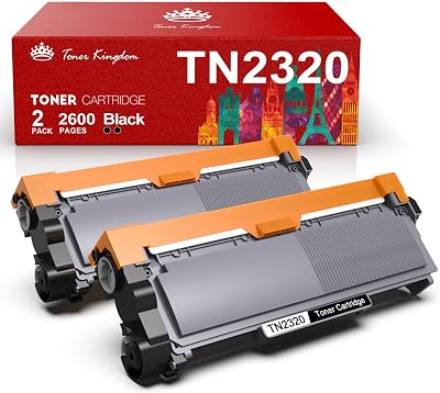 Toner Kingdom TN2320 Compatible Toner 2-Pack for Brother MFC HL Printers