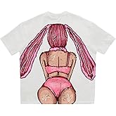 VIPWOLF Men's Figure Y2K Graphic Tee Shirt Vintage Short Sleeve Crew Neck Streetwear Novelty T-Shirts