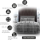 GC GAVENO CAVAILIA Duvet Cover Set Reversible Grey Bard sley Check Double view 4