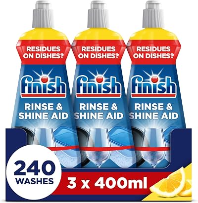 Finish Rinse Aid Lemon 1.2L 3 x 400ml Ultimate Clean & Diamond Shine