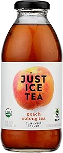 Just Ice Tea, Tea Peach Oolong Organic, 16 Fl Oz